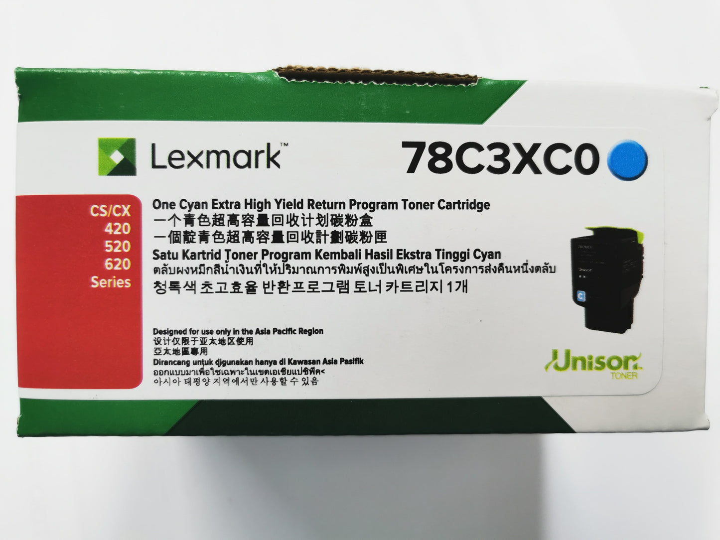78C3XK0 78C3XC0 78C3XM0 78C3XY0 Lexmark Toner Cartridge for CX522/CX622