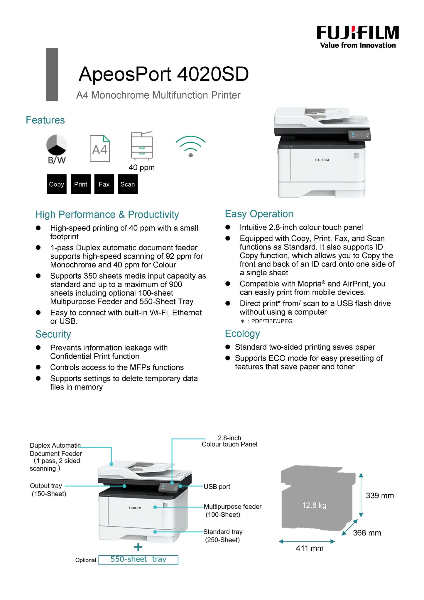 CT203550, 6000 pages CT203478 20,000 pages Toner cartridge Apeos 4020sd printer.